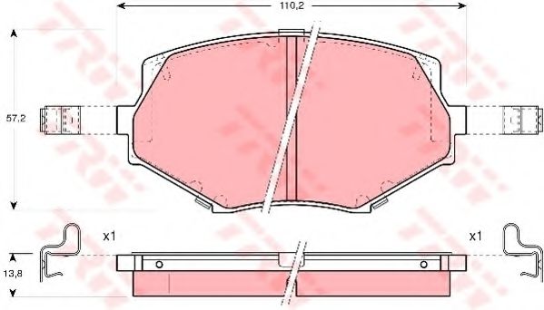 set placute frana,frana disc