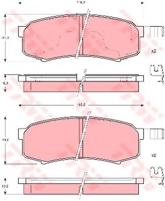 set placute frana,frana disc