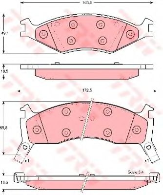 set placute frana,frana disc