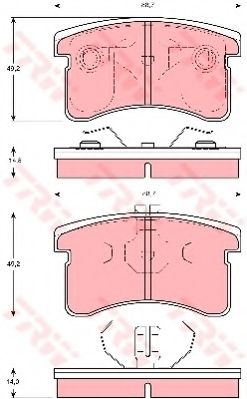 set placute frana,frana disc