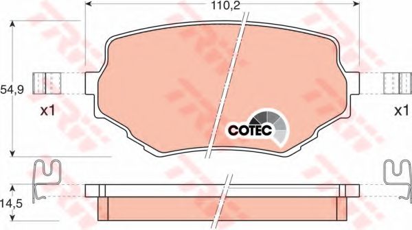 set placute frana,frana disc