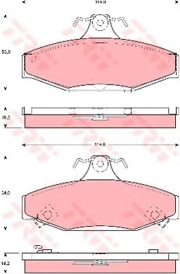 set placute frana,frana disc