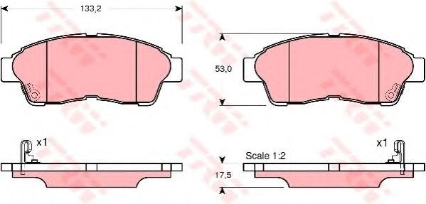 set placute frana,frana disc