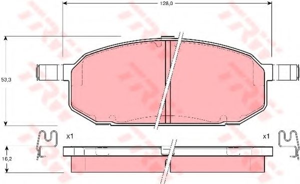 set placute frana,frana disc