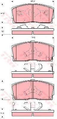 set placute frana,frana disc