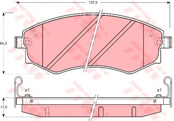 set placute frana,frana disc