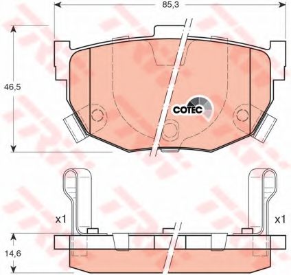 set placute frana,frana disc