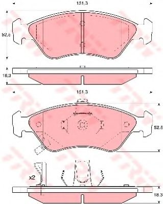 set placute frana,frana disc