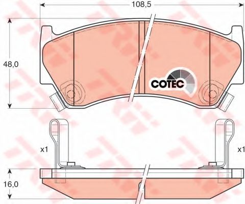 set placute frana,frana disc