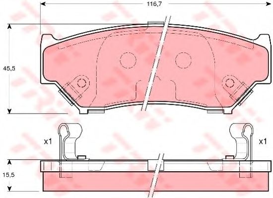 set placute frana,frana disc