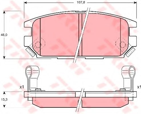 set placute frana,frana disc