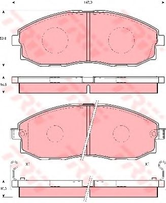 set placute frana,frana disc