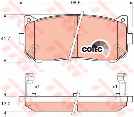 set placute frana,frana disc