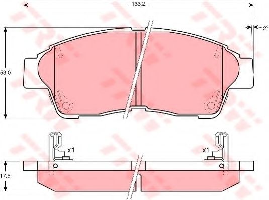 set placute frana,frana disc