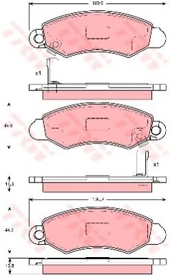 set placute frana,frana disc