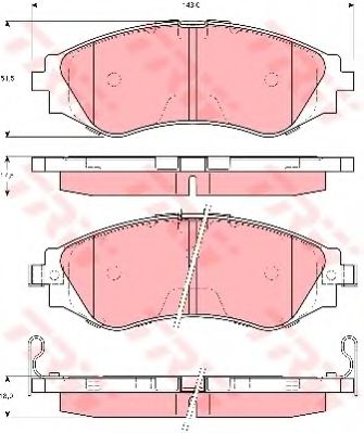 set placute frana,frana disc