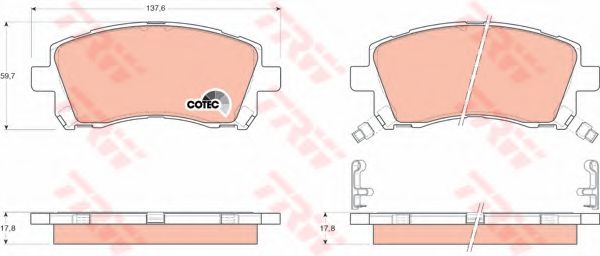 set placute frana,frana disc