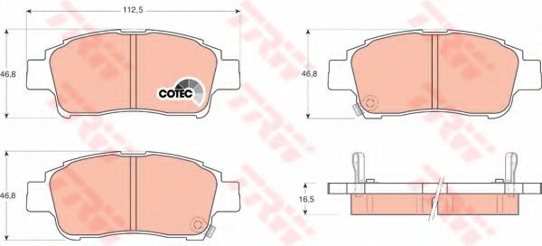 set placute frana,frana disc