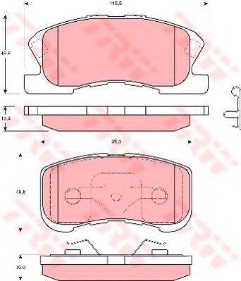 set placute frana,frana disc