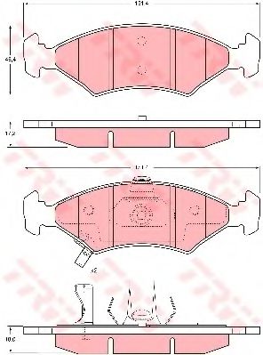 set placute frana,frana disc