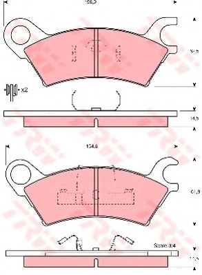 set placute frana,frana disc