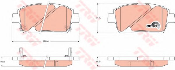 set placute frana,frana disc