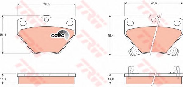 set placute frana,frana disc