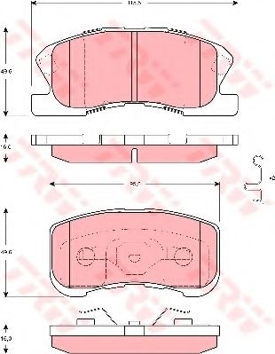 set placute frana,frana disc