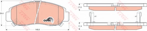 set placute frana,frana disc