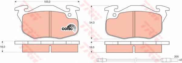 set placute frana,frana disc