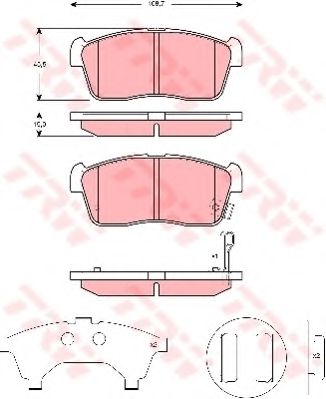 set placute frana,frana disc