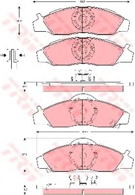 set placute frana,frana disc