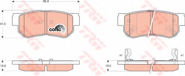 set placute frana,frana disc