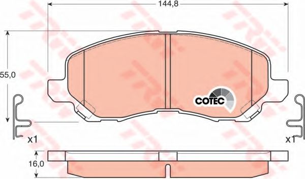 set placute frana,frana disc