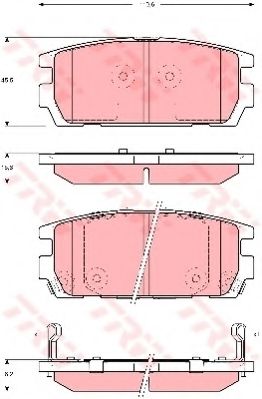 set placute frana,frana disc