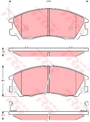 set placute frana,frana disc