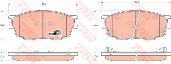 set placute frana,frana disc