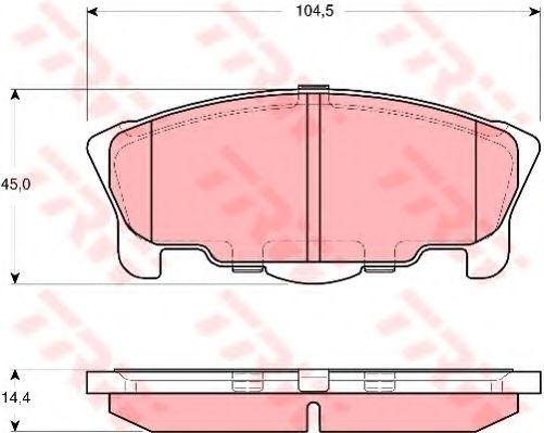 set placute frana,frana disc