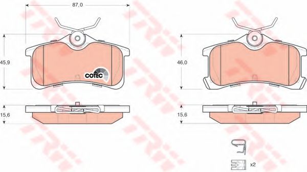 set placute frana,frana disc