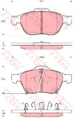 set placute frana,frana disc