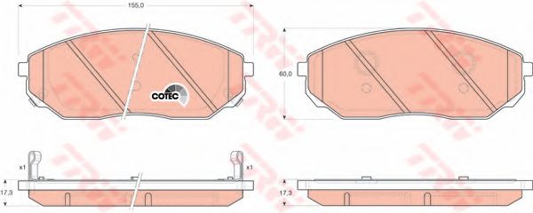 set placute frana,frana disc