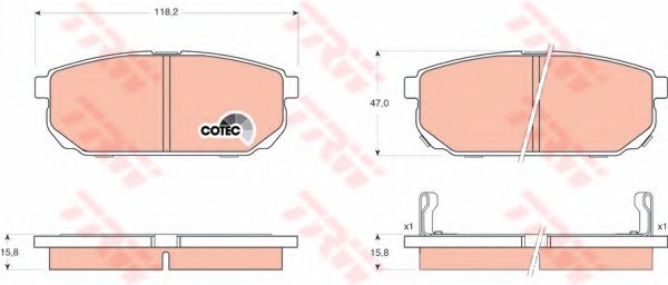 set placute frana,frana disc