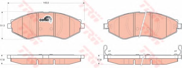 set placute frana,frana disc