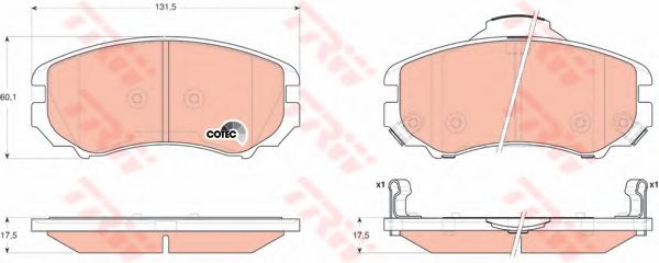 set placute frana,frana disc