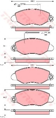 set placute frana,frana disc