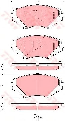 set placute frana,frana disc