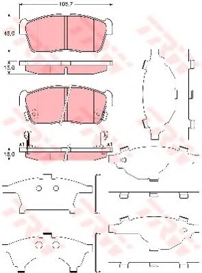 set placute frana,frana disc