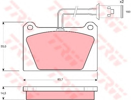 set placute frana,frana disc