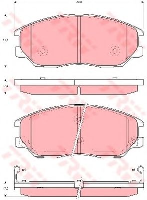 set placute frana,frana disc