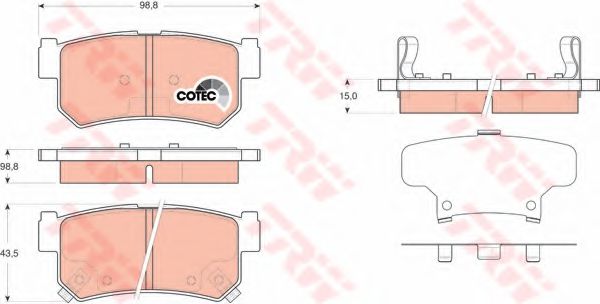 set placute frana,frana disc